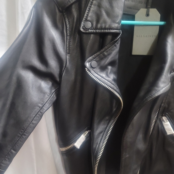 ALLSAINTS Balfern Leather Biker Jacket - Picture 10 of 10